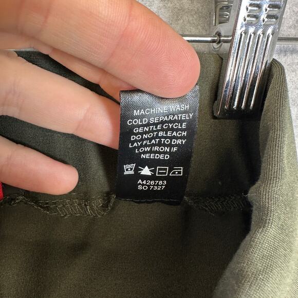 Slimming Options Pants Womens Size S Green Rayon Blend Two Zip Front Ankle - Picture 6 of 10